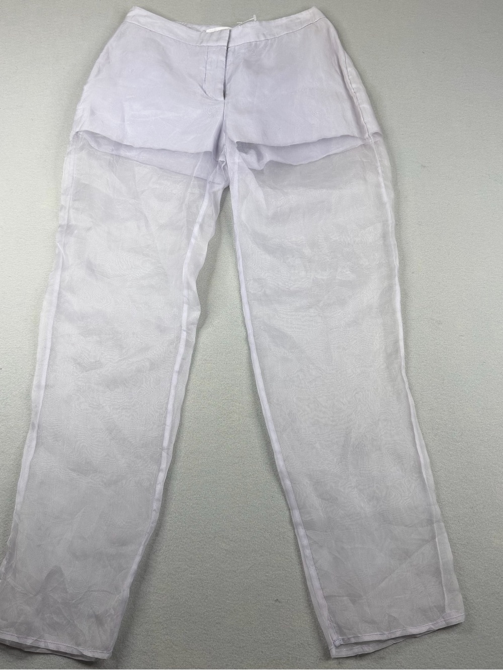 Misha Nonoo Silk Organza Sheer Overlay Pants Lilac Size 8